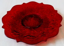 RARE McKEE GLASS ROCK CRYSTAL 9 1/4" Scalloped Small Cake Plate 1922-31