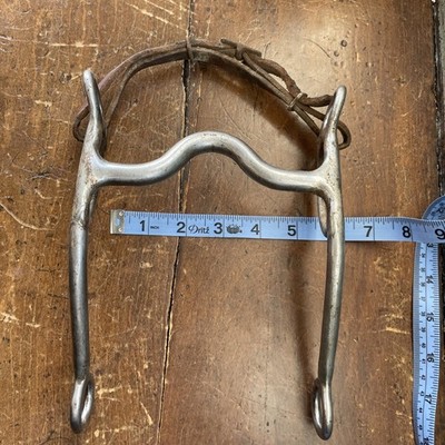 5'' ST MEDIUM S Shank Western Curve Bit Stainless Steel with strap 