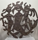 Haitian Steel Drum Folk Art 24" Three Lasirèn Mermaids La Sirene Signed MICANO — photo 8