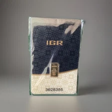 1/2 Gram Gold Bar on Assay Certificate by IGR - T8