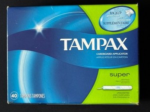 Tampax Super Absorbency Tampons Cardboard Applicator Unscented 40 count