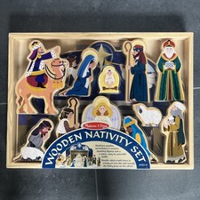 NEW Melissa & Doug Wooden Christmas Nativity ...