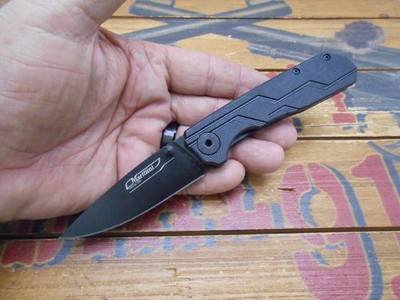 Marttiini B440 Pocket Knife Plain Edge Blade Black G10
