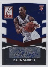 2014 Donruss Elite Status Signatures Blue Die-Cut 46/49 KJ McDaniels #3 Auto 4f5