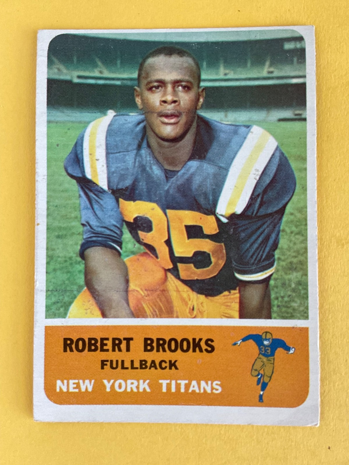 Robert Brooks 1962 Fleer Rookie Football Card #56 - New York Jets (RC)