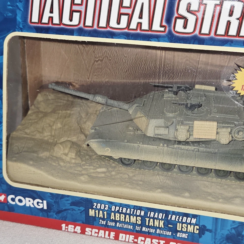 Corgi 1:64 Tactical Strike M1A1 Abrams Tank - USMC 2003 Iraqi Freedom US95123 - Image 4 of 4