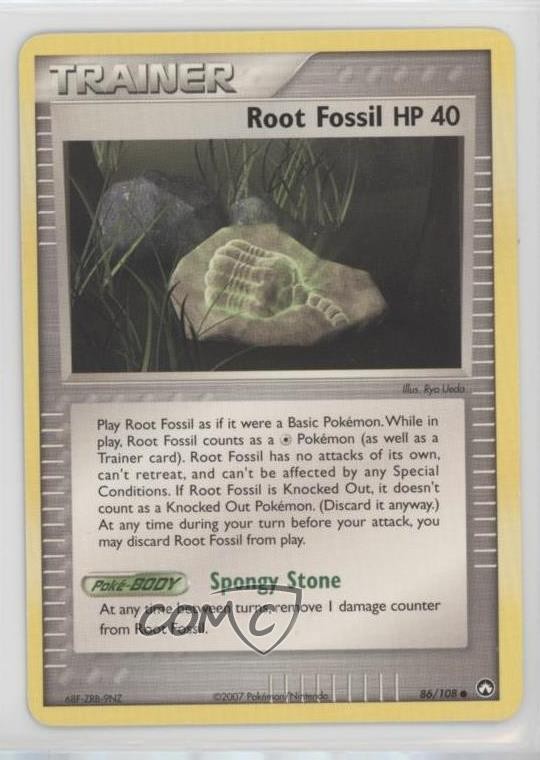 Root Fossil Pokemon EX Power Keepers #86 2007