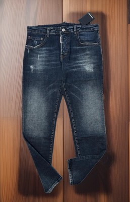 DSQUARED2 LIMITED EDITION Distressed Stretch Blue Jeans Size 48-32/34  Inch