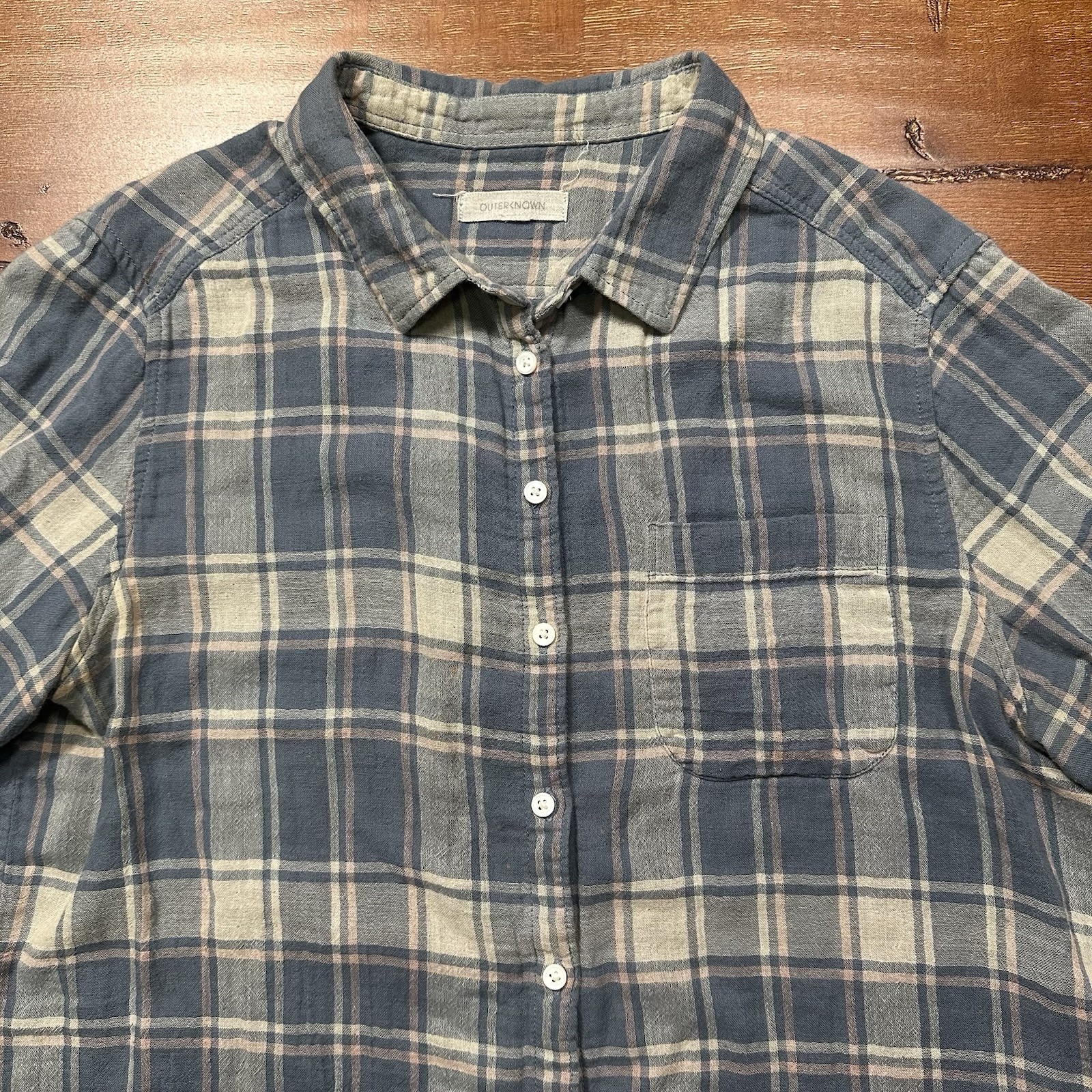 Outerknown Oversized Flannel Button Up Shirt Wome… - image 3