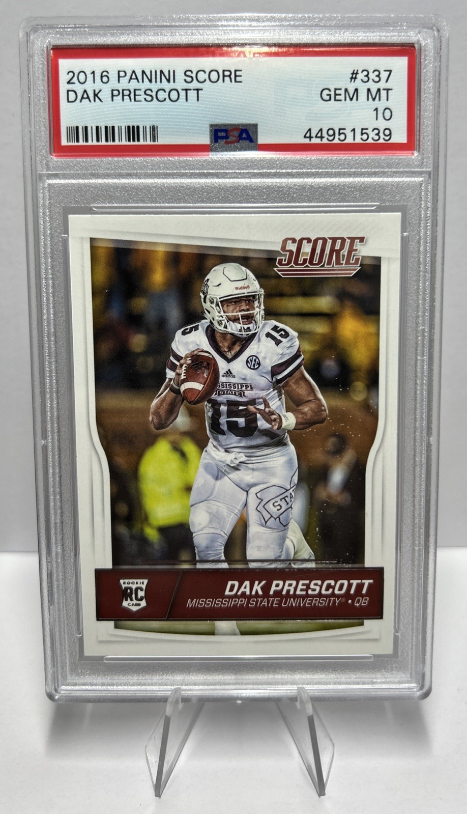 DAK PRESCOTT 2016 Panini Score RC PSA 10 Dallas Cowboys Mississippi State NICE!