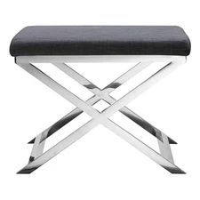 Lexi Stool Fabric Charcoal