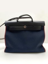 Hermes Herbag Zip 39  blue marine & rouge H