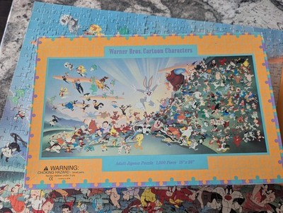 1996 Warner Bros cartoon characters 1000 piece jigsaw puzzle Rare Find, Vintage