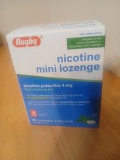 Rugby Nicotine Polacrilex Mini Lozenge 2 mg Mint 81 Count Stop Smoking Aid 05/28
