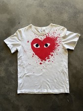 1990s Vintage Single Stitch Comme Des Garcons Heart Tee Shirt