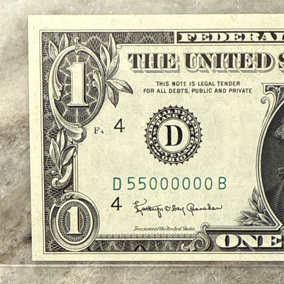 Wow! Millions Serial Number 55000000 1963A $1 FRN Uncirc. PCGS 64PPQ Fr1901D - Image 3 of 4