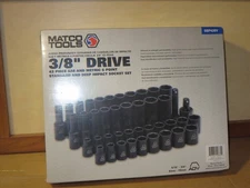 Matco SBP426V: 3/8" Dr 42pc SAE & Metric 6Pt Standard & Deep Impact Socket Set