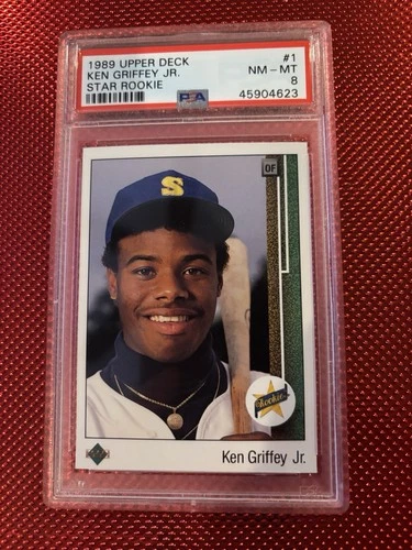 1989 Upper Deck  Star Rookie Ken Griffey Jr. #1 PSA 8 Seattle Mariners Baseball