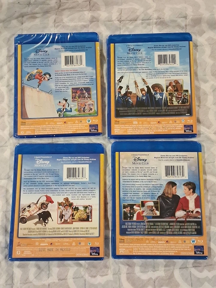 An Extremely Goofy Movie + 3 more Disney Blu Ray Movie Club lot New Sealed OOP  - Image 2 of 2