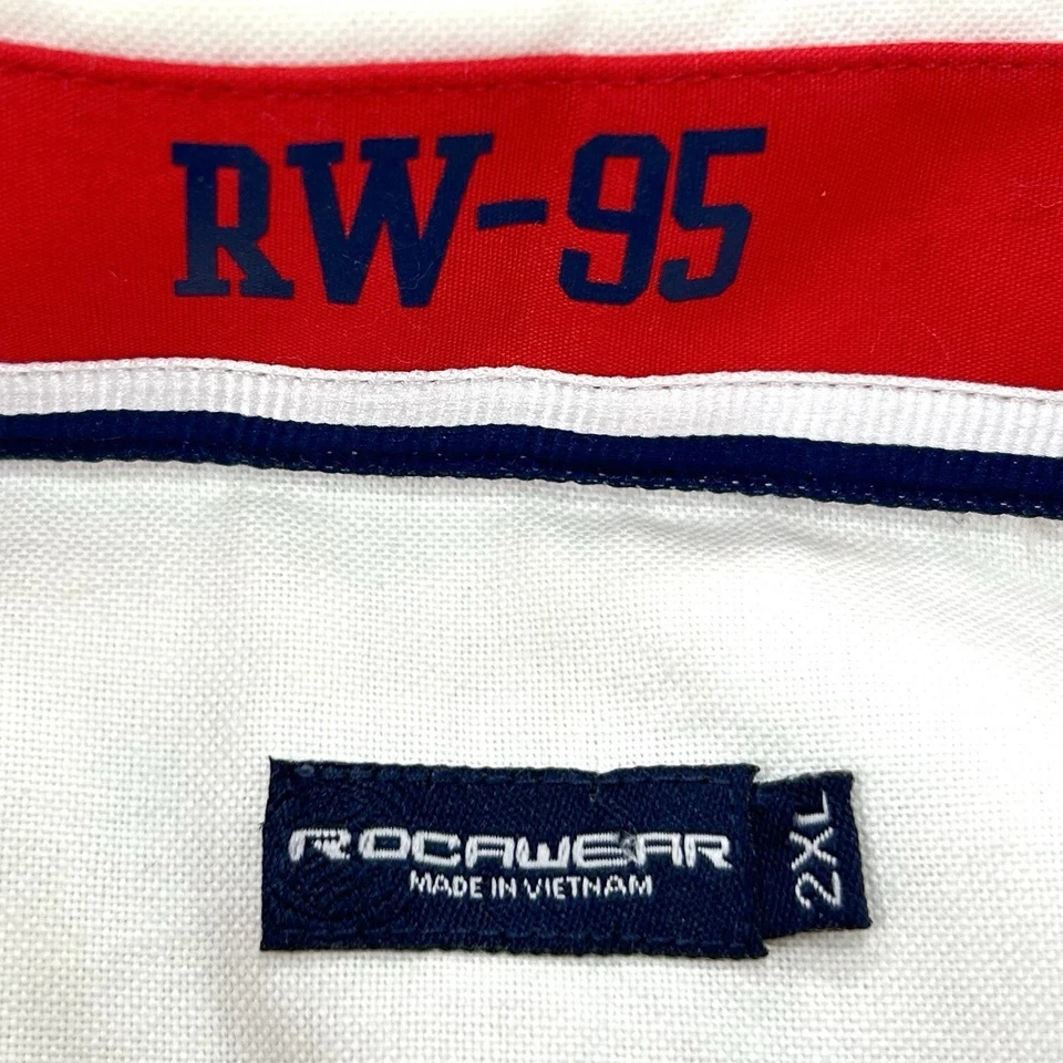 Camisa Rocawear Para Hombre 2XL Blanca De Colección Y2K Spellout RW-95 Hip Hop Ropa de Calle Foto 2 de 4