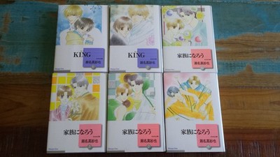 Kazoku ni Narou 1 - 7 & King 1 - 2 Komplette Serie Japanisch Manga Bunko Yaoi