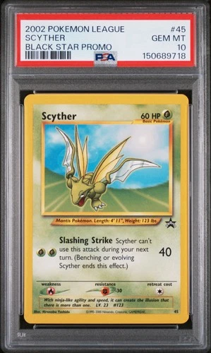 2002 POKEMON LEAGUE PROMO BLACK STAR #45 SCYTHER PSA 10