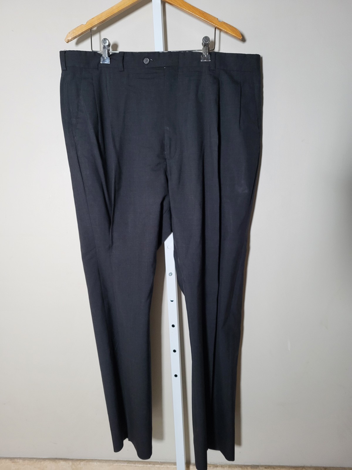 Vintage Burberry's Charcoal Gray Wool Suit 46L Jacket Blazer Pants W40 image 7