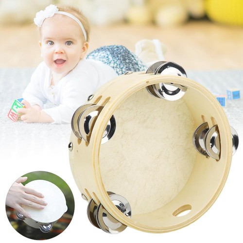 6 Inch Double Row Jingle Tambourine Handheld Musical Toy for Kids - Picture 6 of 11