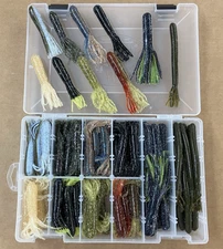 New 80 Piece BIG Bass Tube Kit FREE Plano box Made in USA Fishing Lures 4 sizes