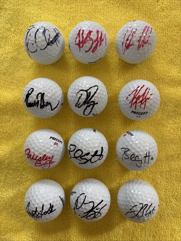 Lot Of 12 Golf Balls Signed By PGA Golf Greats! KAPALUA MAUI ⛳️ 22