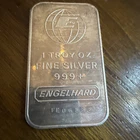 1 oz Engelhard Silver Bar Large E logo  .999+ Fine Silver #FE06192