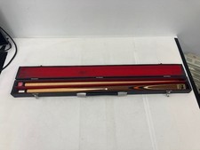 Vintage Winmau Snooker/Pool Cue Two Piece - Case and Chalk Included