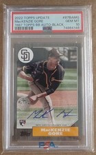 2022 Topps Update MacKenzie Gore 1987 RC Auto Black 171/199 PSA 10 GEM MINT