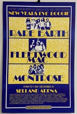 FLEETWOOD MAC Selland Arena Original 1974 Pacific Presentations Tour Poster