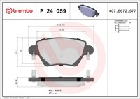 Bremsbelagsatz Scheibenbremse Prime Brembo P 24 059 FüR Ford Jaguar Mondeo Type