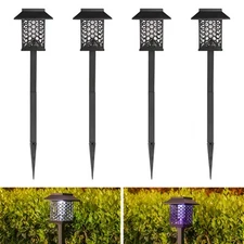 4Pack Solar Bug Zapper Outdoor Garden Mosquito Zapper Fly Insect Repellent Lamp