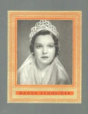 1937 BUNTE FILMBILDER FILM STARS  #450 MAGDA SCHNEIDER  NM+  DRAMA BACK  VINTAGE