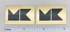 M&K Speaker Badge Logo Emblem Pair Custom Made Aluminum Miller Kreisel