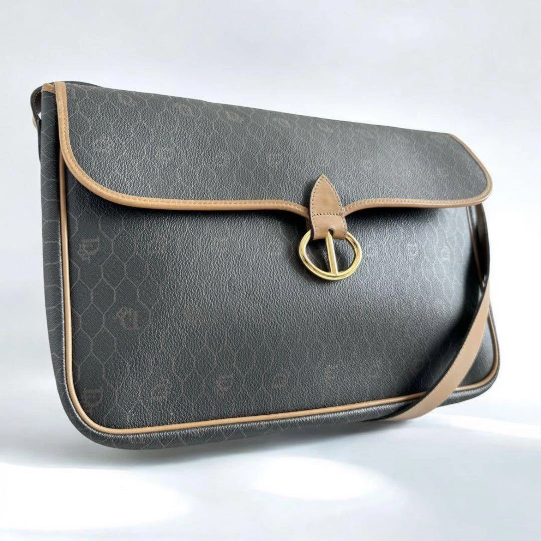 Sac bandoulière Dior cuir pvc authentique marron moyen femme France