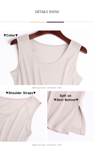 Women’s Silk Pajamas Nightdress,Camisole-Style Skirt with Shoulder Straps,真丝睡衣 - Picture 9 of 15