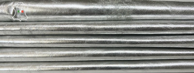 METALLIC SILVER CRINKLED ROUGH Thin Soft Goat leather 3 skins 10sqf 0.5mm #B7503