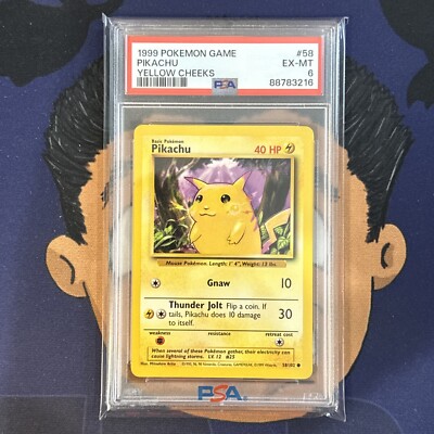 ポケモンカードゲーム 2022 POKEMON PIKACHU EX-MT PSA6 PSA 6 EX-MT 1999 Pokemon Game Basic PIKACHU #58 Yellow Cheeks | eBay