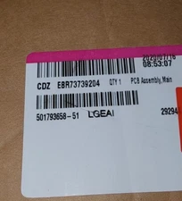 EBR73739204 LG Main Control Board OEM