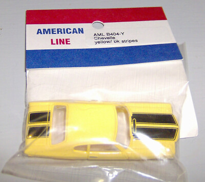 ''NEW'' JOHNNY LIGHTNING T JET YELL/BLK CHEVELLE(PULL BACK) HO BODY UNDER AMER LIN