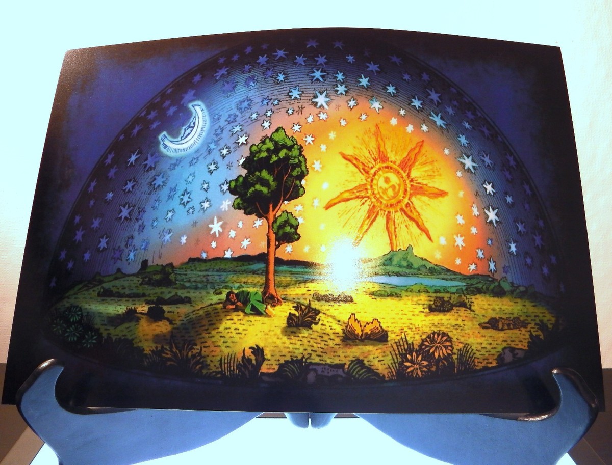 2 (A3) Flat Earth Prints Collection - Firmament Art + Flammarion