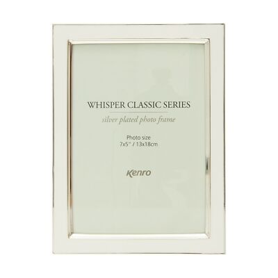 Kenro Whisper klassischer weiß versilberter Bilderrahmen mit Emaille Stil