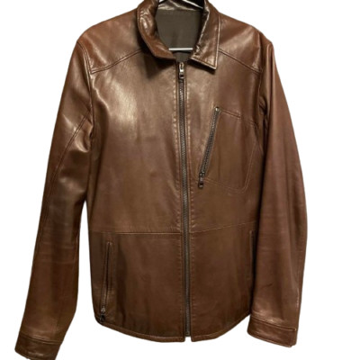 Salvatore Ferragamo Rayon Size 48 Jacket Brown Zip Up Men's | eBay