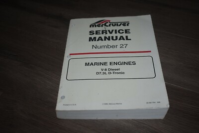 Mercruiser D 7.3L D-Tronic V-8 Diesel marine engines factory service manual 1998