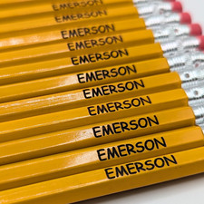 Custom Engraved Pencils 12x  2 Personalized for Kids School Business