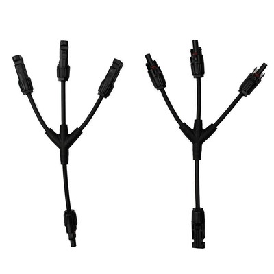 Versatile and efficient Y type 3 way cable splitter for solar panel connector